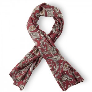 Foulard paisley rouge