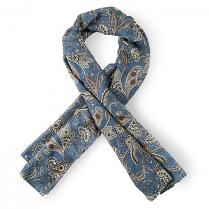 Foulard paisley bleu