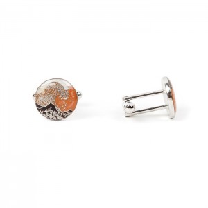 Hokusai Orange - Boutons de...