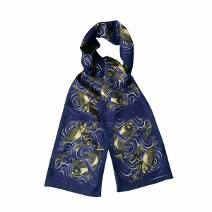 "Carpe Japonaise" silk scarf